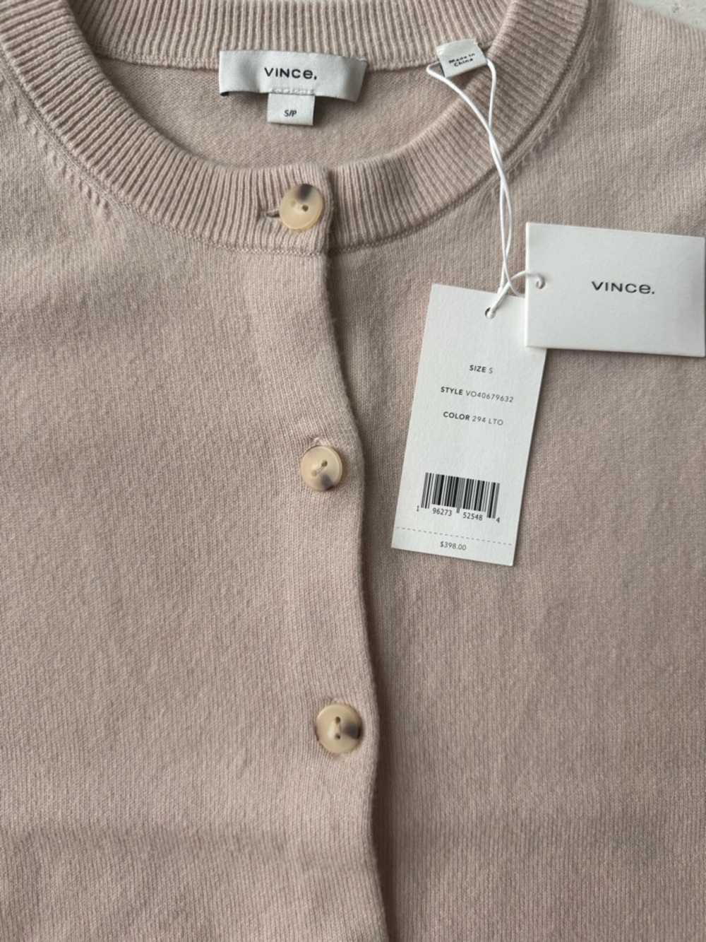 Vince Beige Cashmere Wool Cardigan Sweater size S - Picture 5 of 9